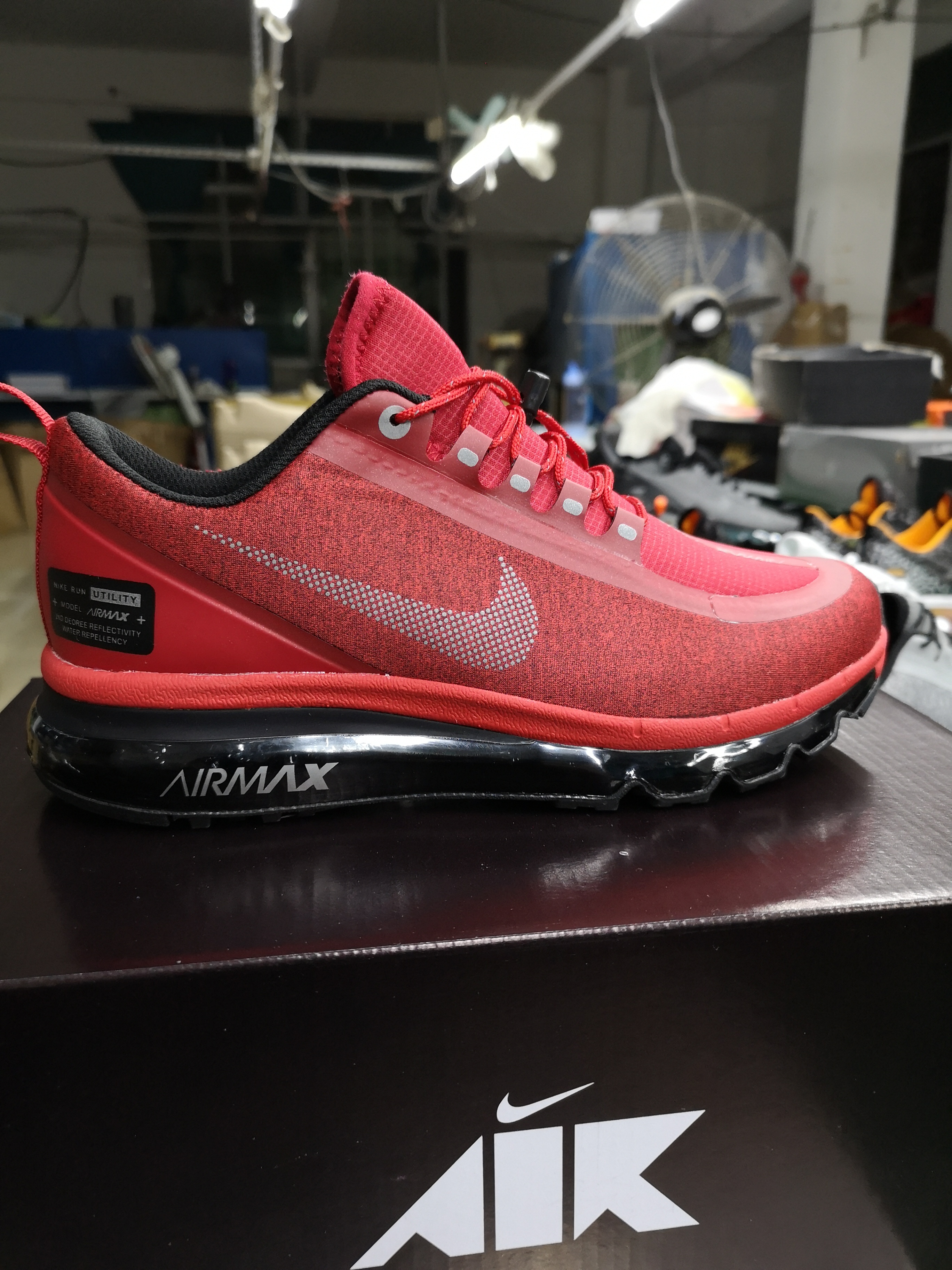 Nike Air Max 2017 Waterproof Red Black Shoes - Click Image to Close